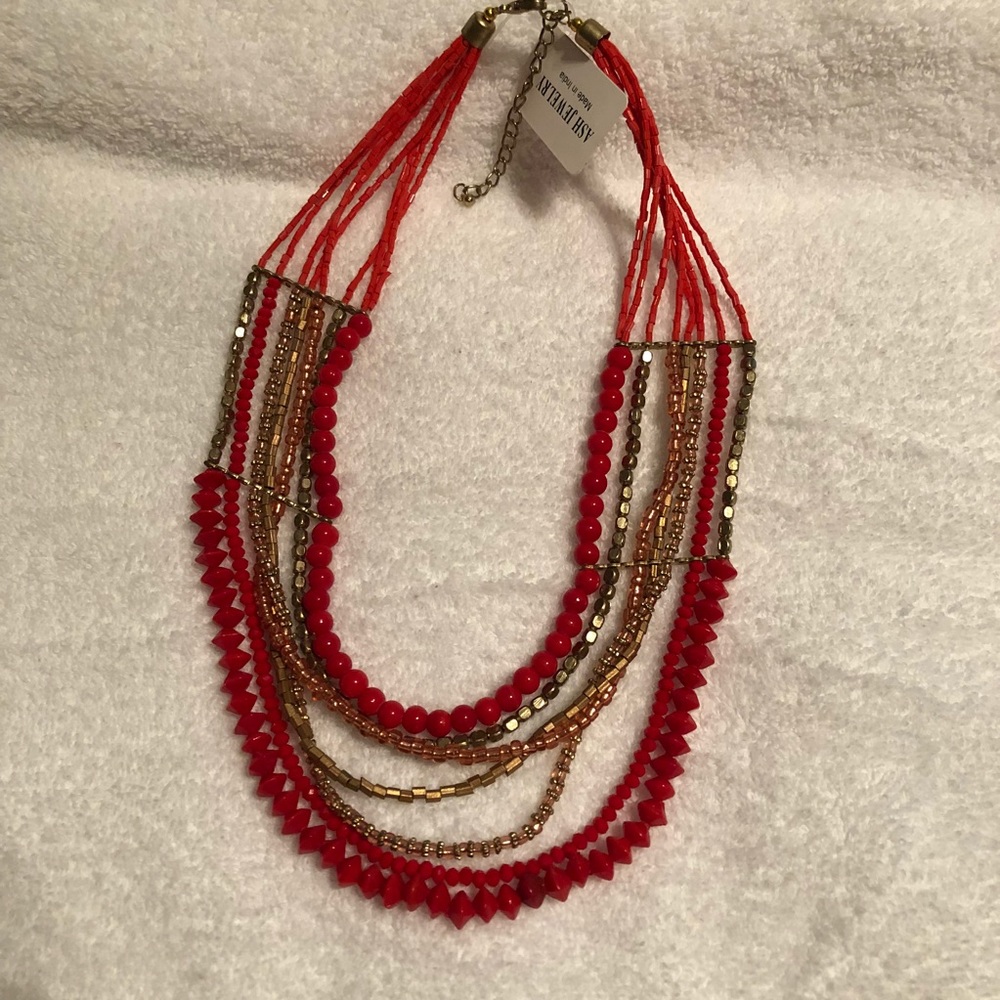 Red and gold necklace
